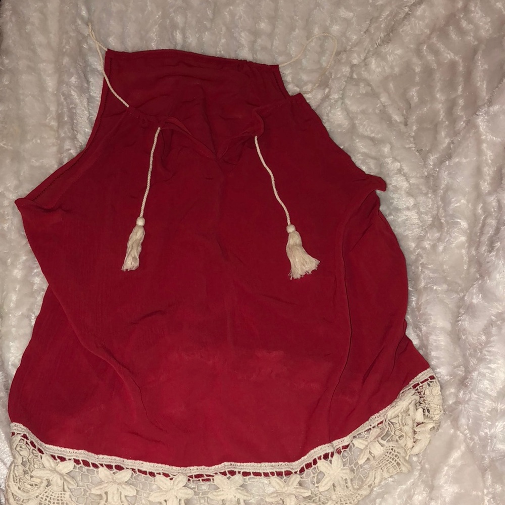 Red blouse